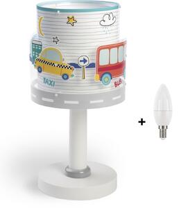 Dalber 61681 BABY TRAVEL - Dětská stolní lampička s fosforeskujícími obrázky + Dárek LED žárovka