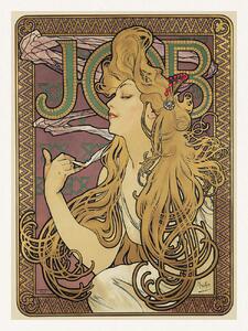 Obrazová reprodukce Job, Cigarette Paper Advert (Vintage Art Nouveau) - Alfons / Alphonse Mucha, (30 x 40 cm)