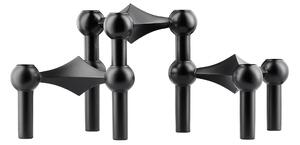 Designový svícen STOFF Nagel Black – set 3 ks