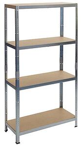 Regál Racks RAT20 MS, kovový, MDF, 4 police, 1800x900x400 mm, max. 175 kg/polica