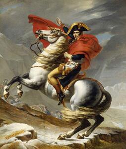 David, Jacques Louis - Obrazová reprodukce Napoleon Crossing the Alps on 20th May 1800, (35 x 40 cm)