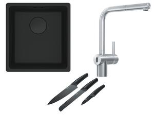 Sada kuchyňská baterie Franke Atlas Neo Sensor 115.0625.523, granitový dřez Franke Maris 125.0697.760, 112.0545.792