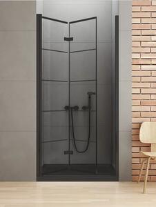 New trendy Dveře sprchové New Soleo Black 90 cm levé, zalamovací s ozdobnými profily
