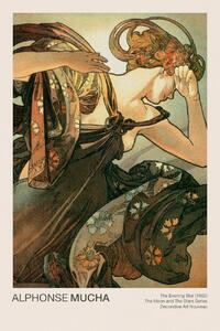 Obrazová reprodukce The Evening Star (Celestial Art Nouveau / Beautiful Female Portrait) - Alphonse / Alfons Mucha, (26.7 x 40 cm)