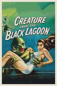 Obrazová reprodukce Creature from the Black Lagoon (Vintage Cinema / Retro Movie Theatre Poster / Horror & Sci-Fi), (26.7 x 40 cm)