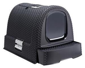 Toaleta Curver® LITTERBOX, Antracit, pre mačku domácu, 51x38x40 cm