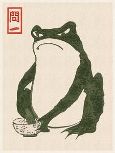 Obrazová reprodukce Japanese Grumpy Toad (Frog Print 3) - Matsumoto Hoji, (30 x 40 cm)