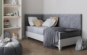 Čalouněná postel Eduardo Matrace: pěnová, Barva potahu: Amber 502, Čelo postele: po levé straně