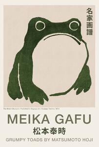 Obrazová reprodukce Grumpy Toad (Frog Print 1 / Japandi) - Matsumoto Hoji, (30 x 40 cm)