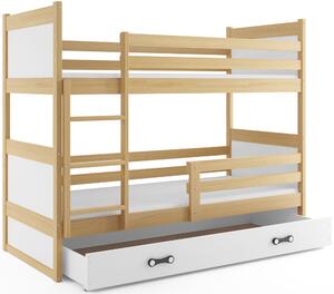 Dětská patrová postel RICO | borovice 80 x 190 cm Barva: Bílá