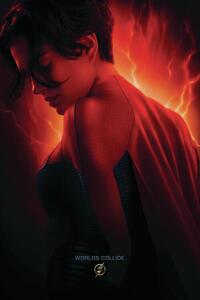 Umělecký tisk The Flash - Supergirl Worlds Collide, (26.7 x 40 cm)