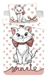 JERRY FABRICS Povlečení do postýlky Kočička Marie dots 02 Bavlna, 100x135, 40x60 cm
