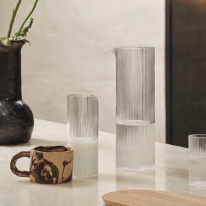 FERM LIVING Karafa na vodu Ripple Jug, Frosted 7