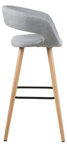ACTONA Sada 2 ks − Barová židle Grace šedá 98 × 55 × 46.5 cm