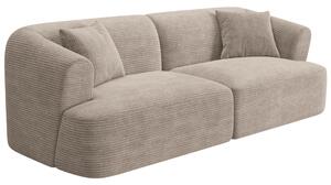 -25 % Dny MOMENTI– Cosmopolitan Design Béžová manšestrová trojmístná pohovka Campi 220 cm