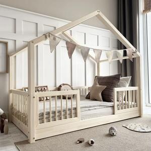 Domečková postel Housebed Alto duo 120x200 cm , přírodní Výška nožiček: nohy 1 cm