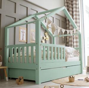 Domečková postel Housebed plus - mátová Velikost: 140/70