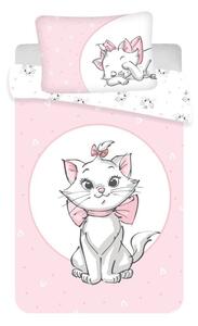 JERRY FABRICS Povlečení do postýlky Kočička Marie like pink baby Bavlna, 100/135, 40/60 cm