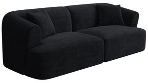 -25 % Dny MOMENTI– Cosmopolitan Design Černá manšestrová trojmístná pohovka Campi 220 cm