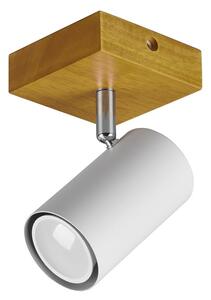 Trio Leuchten 812400131 MARLEY wood white - Nástěnné nebo stropní bodové svítidlo v bílé barvě se dřevěnou monturou 1 x GU10 (Nástěnná nebo stropní bodovka na kloubu, bez vypínače)
