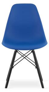 Modrá židle YORK OSAKA s černými nohami