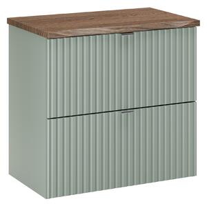 Comad Koupelnová skříňka pod deskové umyvadlo Line Reed Green 60 rákosově zelená/dub casella