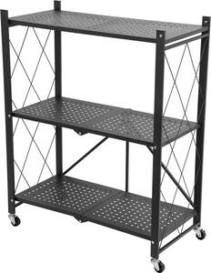 Regál Racks RAW3T, kovový, 3 police, 0870x720x340 mm, max. 50 kg/polica, prenosný