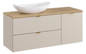 Comad Set koupelnového nábytku Dalia Cashmere 120 kašmír mat/dub cremona (4 kusy nábytku)
