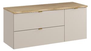 Comad Set koupelnového nábytku Dalia Cashmere 120 kašmír mat/dub cremona (3 kusy nábytku)