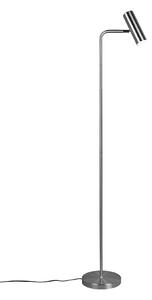 Trio Leuchten 412400107 MARLEY nikl - Čtecí stojací lampa v barvě matného niklu , 1 x GU10, 151cm (Stříbrná stojací čtecí lampa s vypínačem na stínidle)
