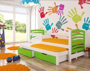 ArtAdr Dětská postel s přistýlkou AVILA Barva: borovice / oranžová