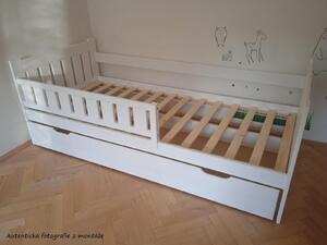 Dětská postel z masivu borovice TOMÍK - 200x90 cm - přírodní borovice