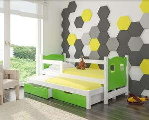 ArtAdr Dětská postel CAMPOS Barva: bílá / zelená