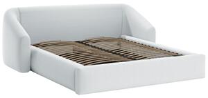 -25 % Dny MOMENTI– Cosmopolitan Design Světle šedá dvoulůžková postel Campi 160 x 200 cm s úložným prostorem