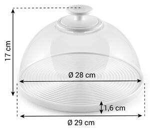 Skleněný poklop / mísa s víkem DELÍCIA ø 28 cm