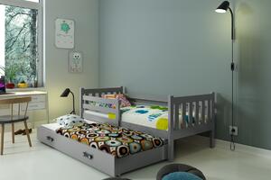BMS Group Dětská postel s výsuvnou přistýlkou CARINO 190x80 grafit Barva šuplíku: Grafit