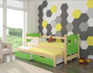 ArtAdr Dětská postel CAMPOS Barva: Borovice / zelená