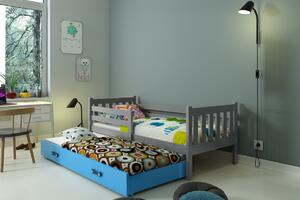 BMS Group Dětská postel s výsuvnou přistýlkou CARINO 190x80 grafit Barva šuplíku: Růžová