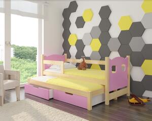 ArtAdr Dětská postel CAMPOS Barva: Borovice / růžová