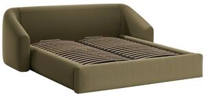 -25 % Dny MOMENTI– Cosmopolitan Design Zelená dvoulůžková postel Campi 160 x 200 cm s úložným prostorem