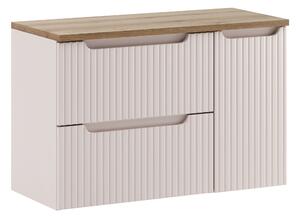 Comad Set koupelnového nábytku Nova Cashmere 90 kašmír mat/dub (3 kusy nábytku)