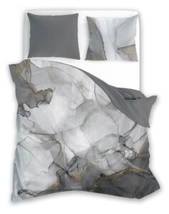 FARO Saténové francouzské povlečení Minerál Grey Bavlna - Satén, 220/200 cm
