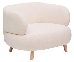 Béžové bouclé křeslo Kave Home Luisa