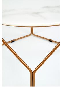 Konferenční stolek MODASUN bílý mramor/zlatá