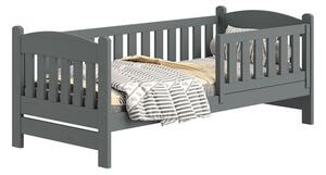 Dřevěná dětská postel Alvins DP 002 - grafit, 70x140