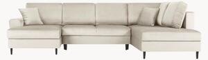 Sedmimístná rohová rozkládací pohovka s úložným prostorem Kyoto Light Beige & Black I