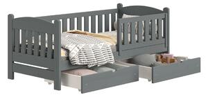 Dřevěná dětská postel Alvins DP 002 80x180 - grafit