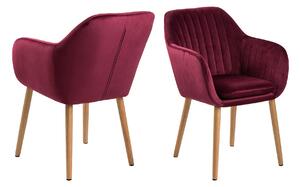 ACTONA Židle s opěrkou Emilia červená 83 × 57 × 61 cm