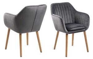 ACTONA Židle s opěrkou Emilia šedá 83 × 57 × 61 cm