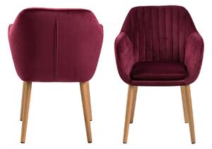 ACTONA Židle s opěrkou Emilia červená 83 × 57 × 61 cm